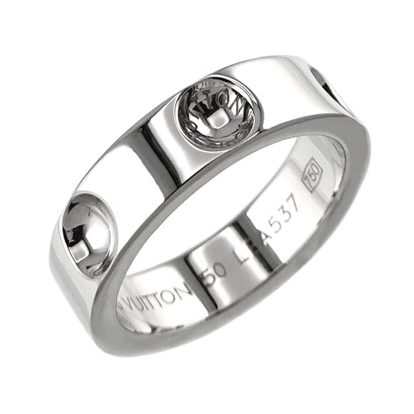 Louis Vuitton Petite Bague Empreinte #50 Ring K18 WG White Gold 750 Petit - Picture 5 of 9